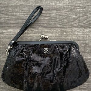 COACH Black Sequin Clutch